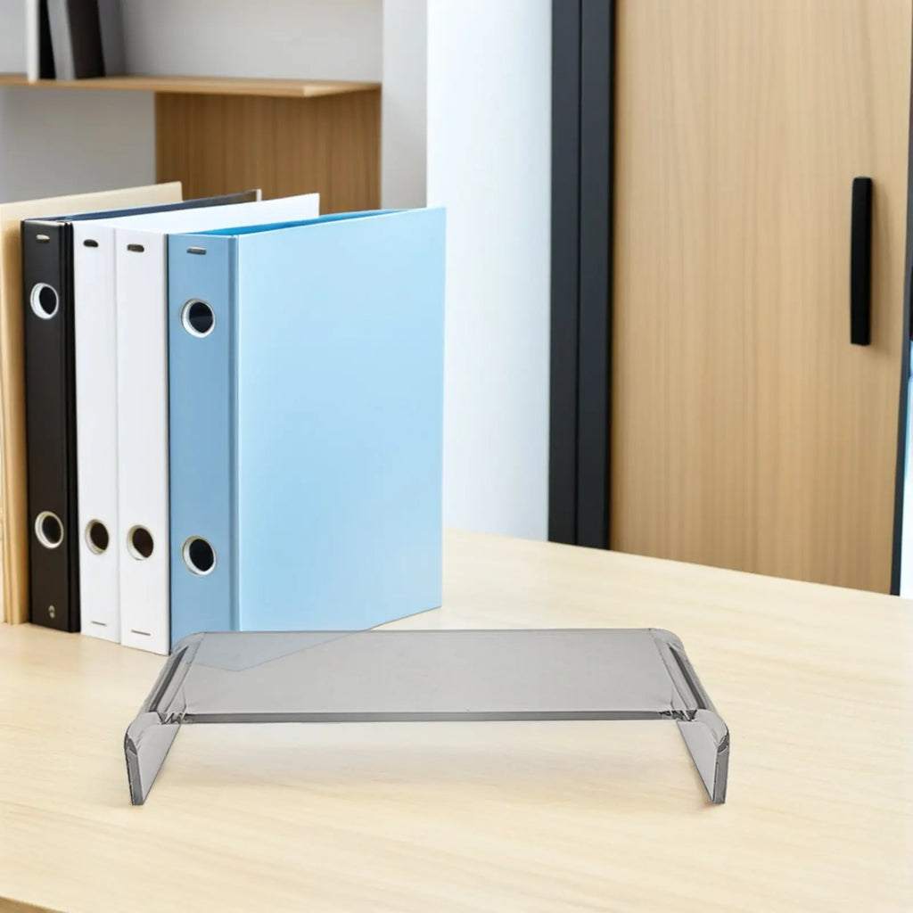Acrylic Clear Monitor Riser Stand Compact Desktop Computer Monitor Stand Office Screen Riser Computer Storage Base