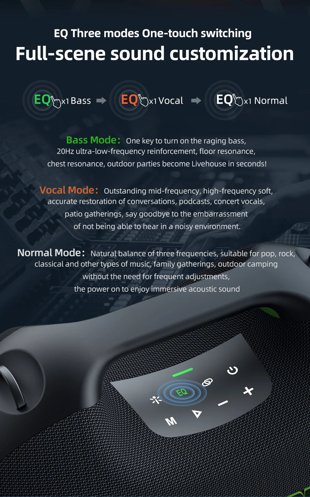 ZEALOT-ZE21 250W Portable Bluetooth Speaker High Volume Waterproof 48000mAh Wireless TWS Subwoofer Suporrt USB/TF/AUX RGB light