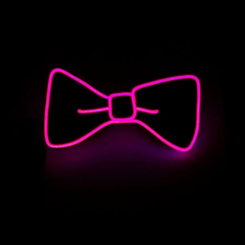 LED Glowing Bow Ties for Men Light Up Ties Personalized Night Club Concert Masquerade Accessory for Carnival Decor