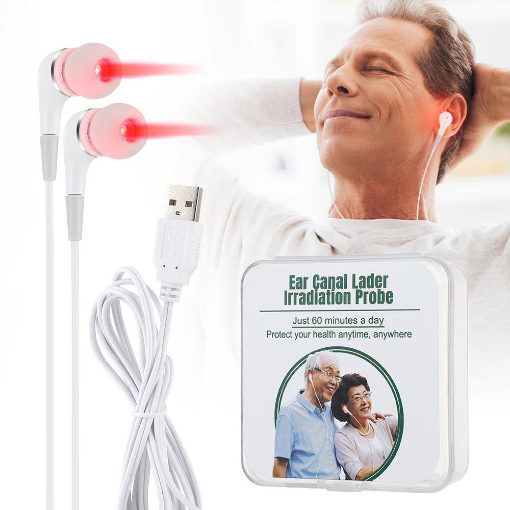 Ear Canal Laser Physiotherapy Line 650nm Red Light Balance High Blood Pressure Reduce High Blood Fat & Blood Sugar Laser Therapy Main image