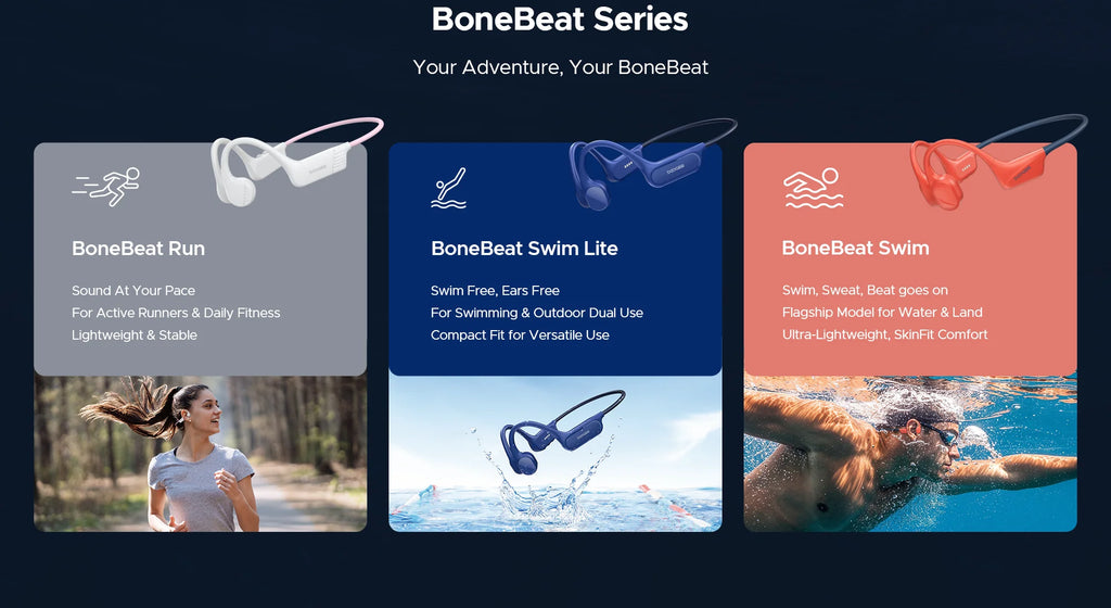 DOOGEE BoneBeat Swim Lite Bone Conduction Sports Headphones Bluetooth 5.4 Wireless Earphone Waterproof Headset For swimming