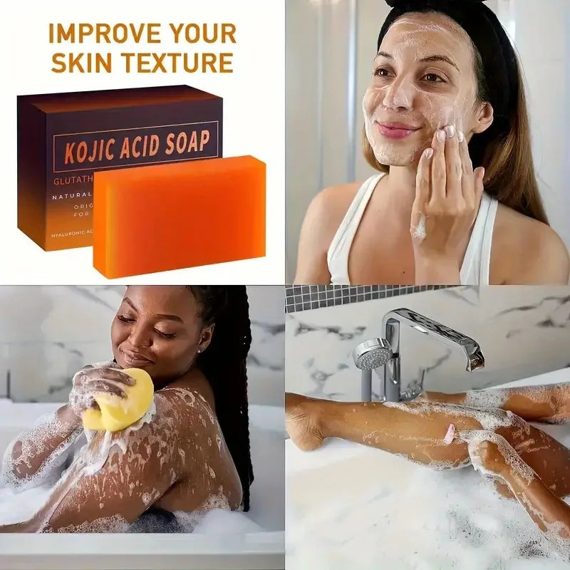 3pcs*100g Curcuma Soap Ginger Handmade Soap Essential Oil Soap Turmeric Soap Lemon Turmeric Curcuma Soap Papaya Soap Soap Handma