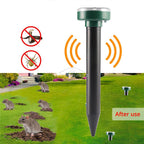 4/8X Solar Repeller Powered Ultrasonic Sonic Mouse Mole Pest Rodent Repellent Vibration Wave Yard Outdoor Garden Lawn Farm Field