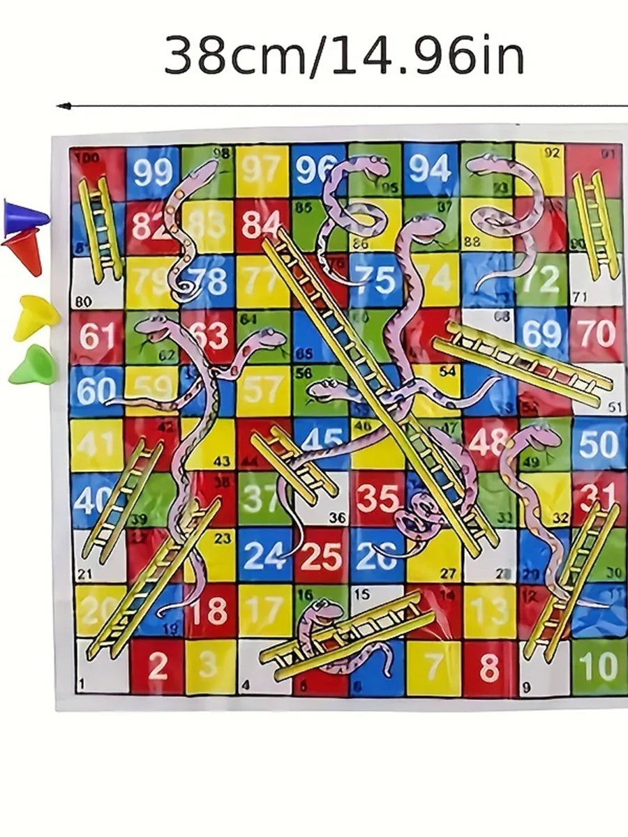 Chess Snake Ladder Flight 38cm/14.96inch Educational Children Toys Interesting Board Game Set Portable Flying Chess Board Game