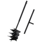 Black Steel Ground Auger, 250mm Handle Design, Robust Solid Structure, Durable Manual Tool for Garden Courtyard Digging