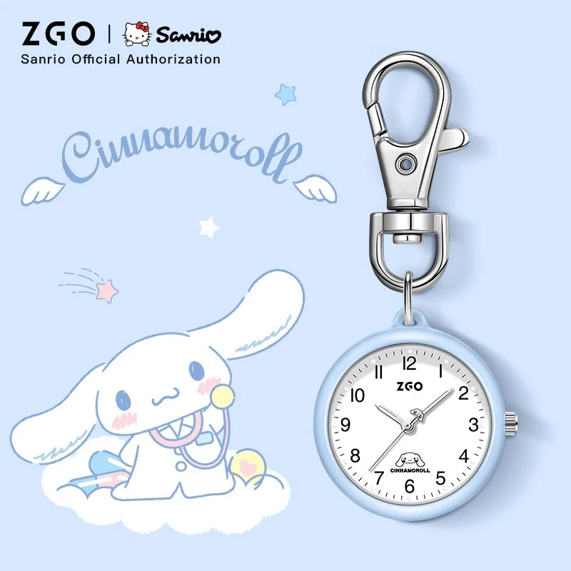 ZGO Sanrio Cinnamoroll Lady Pocket Watch, Simple Design Sense Pendant Watch, Waterproof, Quartz Watch, Gift 733 Image principale du produit