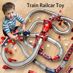 44Pcs/set Electric Train Track Sets Assembling Rail Train Car Toys Boy Educational Simulation Model Christmas Birthday Gift
