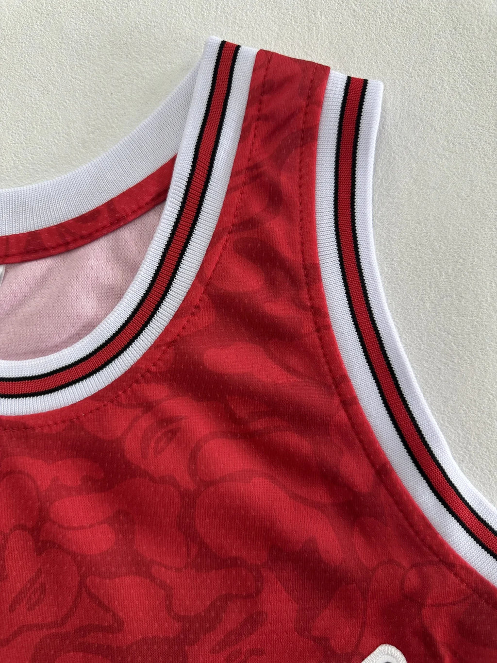 Mens Stripes Basketball Sports Jersey, Breathable Sleeveless Pattern Embroidery Sweatshirt Training Competition Sports Uniforms