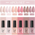 LILYCUTE Nail Gel Polish Set Pink Green Spring DIY Nail Art Design Long Lasting Soak Off UV Gel Manicure Painting Gel Vernis Kit