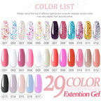 Poly Nail Gel Full Set With 6W LED Lamp Nail Set For Beginner Nail Tips Art 3D Design Decoration Extension Manicure Tools Kit