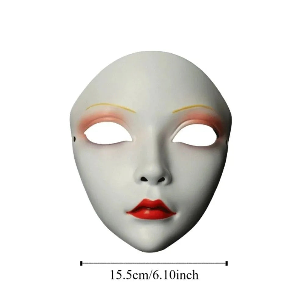 Party Supplies Full Face Cosplay Geisha Mask Flower Dress Up Hanfu Cosplay Mask Masquerade Spooky Japanese Mask Children's