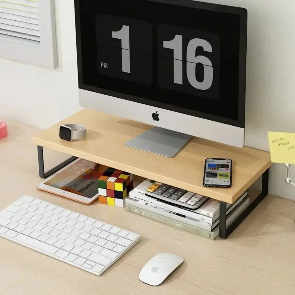 Computer Monitor Elevated Monitor Base Home Office Storage Rack Computer Desktop Creative Storage Rack Office Storage Supplies Image principale du produit