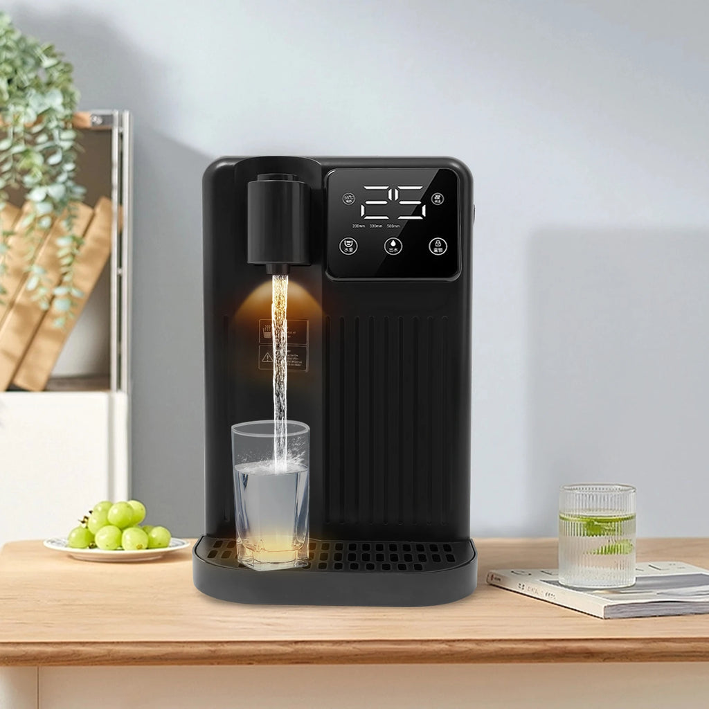 1700W 3L Instant Hot Water Dispenser 3s Heat LED Touch Screen Electric Kettle 25-99°C Temp Control EU Plug for Home Office Black