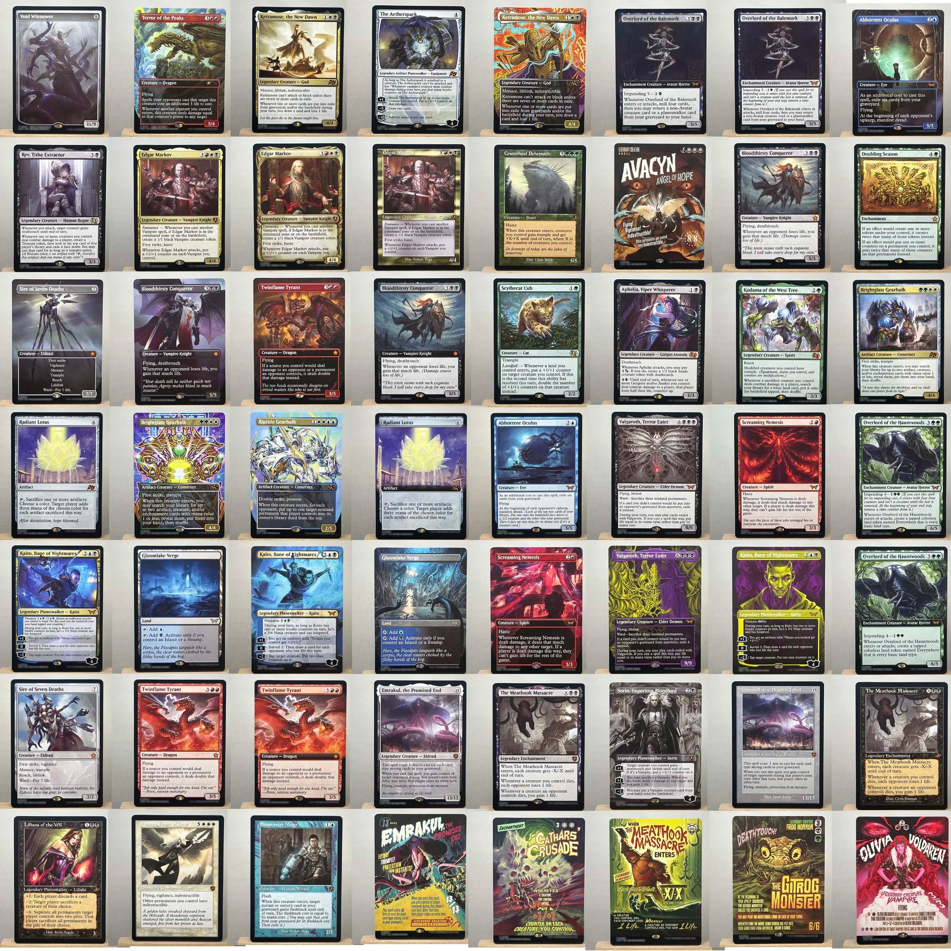 Whole Set TCG Cards for Home Play Proxy magical power9 beta fetch lands VMA dual  shock land The One Ring gathering Sol Ring