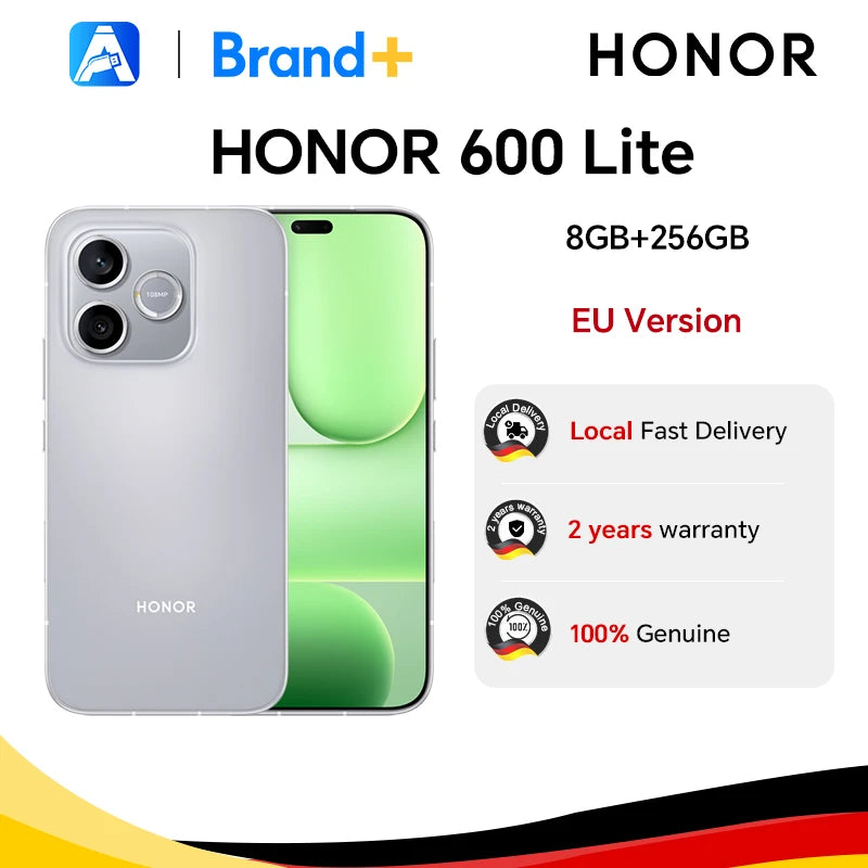 HONOR 600 Lite,EU Version, 2026 NEW 5G Smartphone, MTK Dimensity 7100 Elite, 6.6" AMOLED Screen, 6520mAh Battery,108MP AI Camera Main image