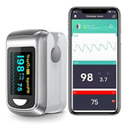 【Local Shipping】HealthTree Finger Pulse Oximeter Blood Oxygen Saturation SpO2 PI Oximetro Oxymeter Bluetooth APP Control