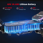 New HALO KNIGHT T107Pro Large Display Smart Escooter Adults 60V 38.4Ah Battery 3000W Dual Motor 95KM/H Powerful Electric Scooter