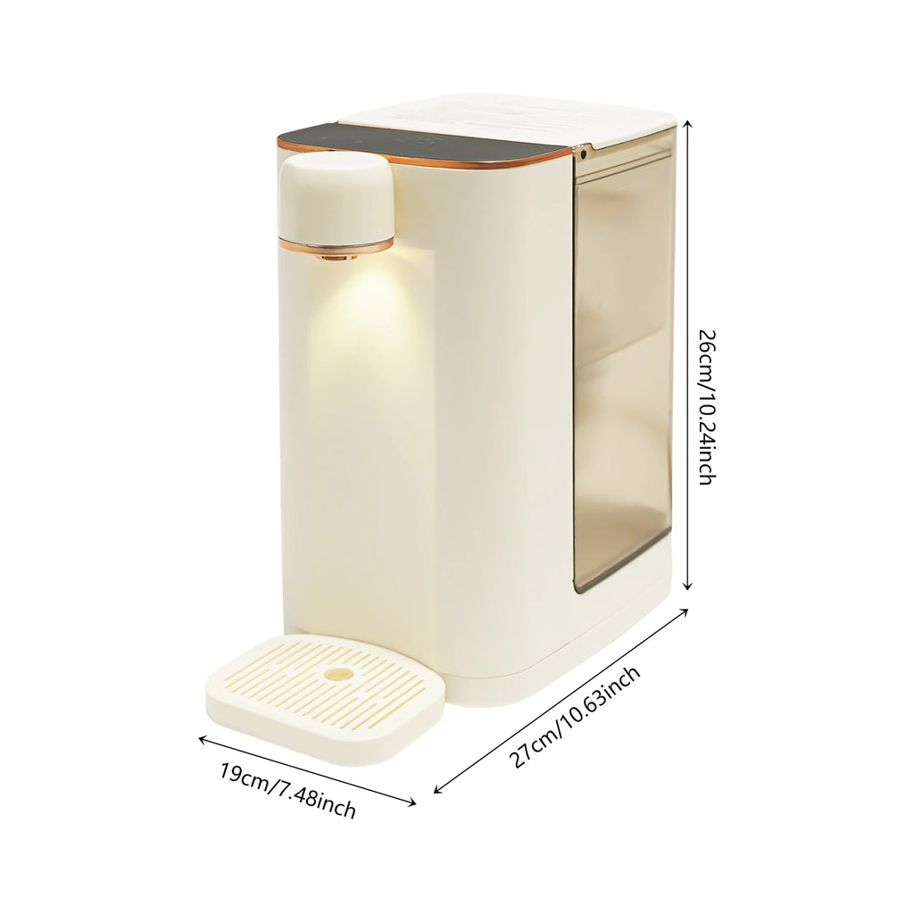 Electric Water Dispenser 27x19x26cm 10.63x7.48x10.24in 2000W Rare Earth Heating 3L 0.79Gal Multiple Temperature Touchscreen for