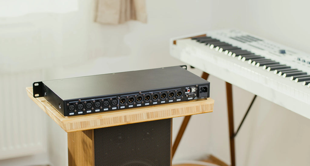 Paulkitson A808 Processor Digital Professional Audio Processor 8 In 8Out 32Bit DSP 7Band EQ Equalizer WIFI  USB Without Noise