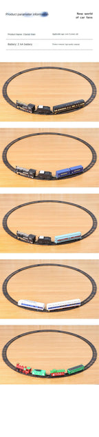 Classical Electric Train Set Toy Car Railway Train Model Educational Game Children Christmas Toys for Boy