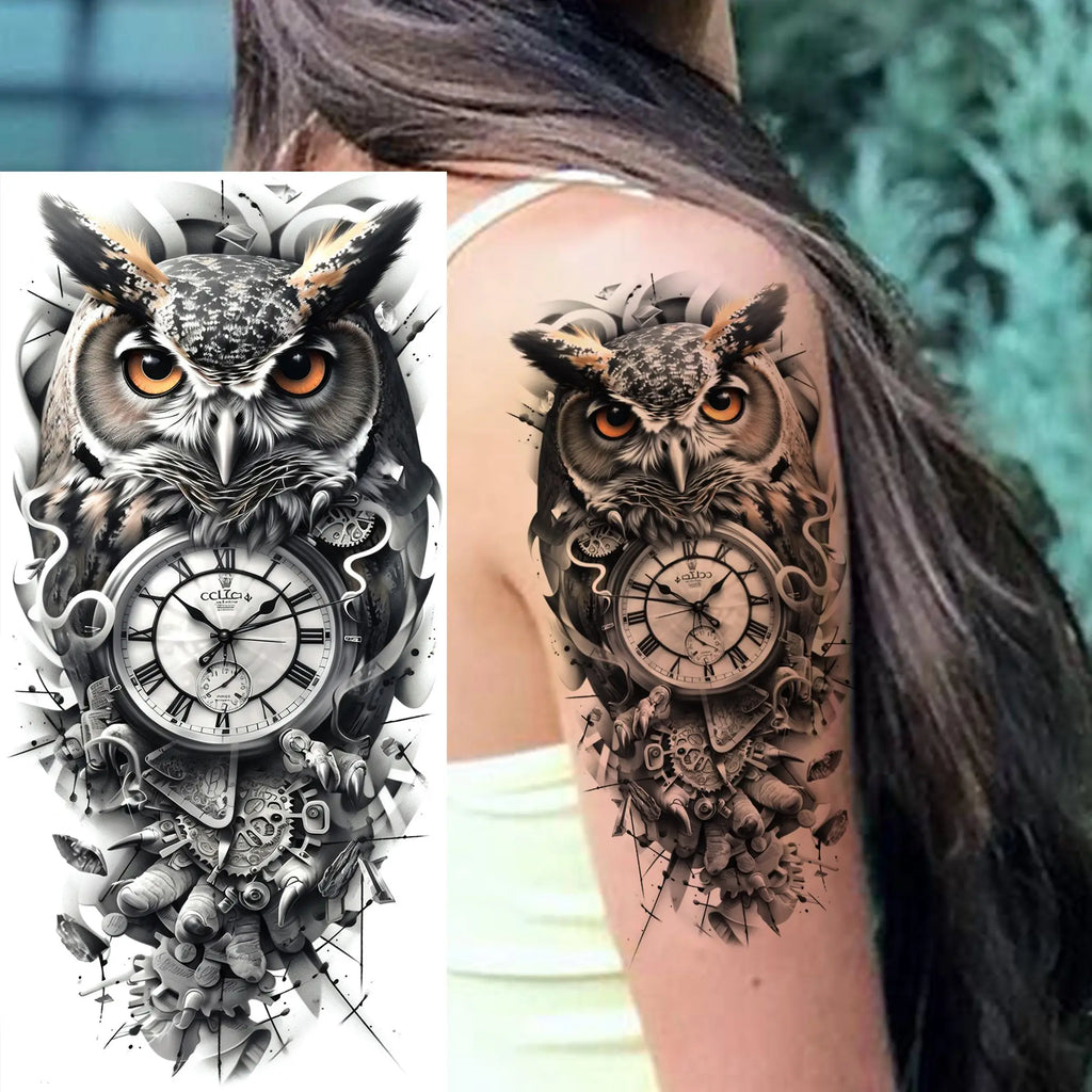 1 Sheet Cobra Snake Dragon Scorpion Temporary Tattoos For Men Women Waterproof Long Lasting Lion Tiger Wolf Fake Tattoo Stickers