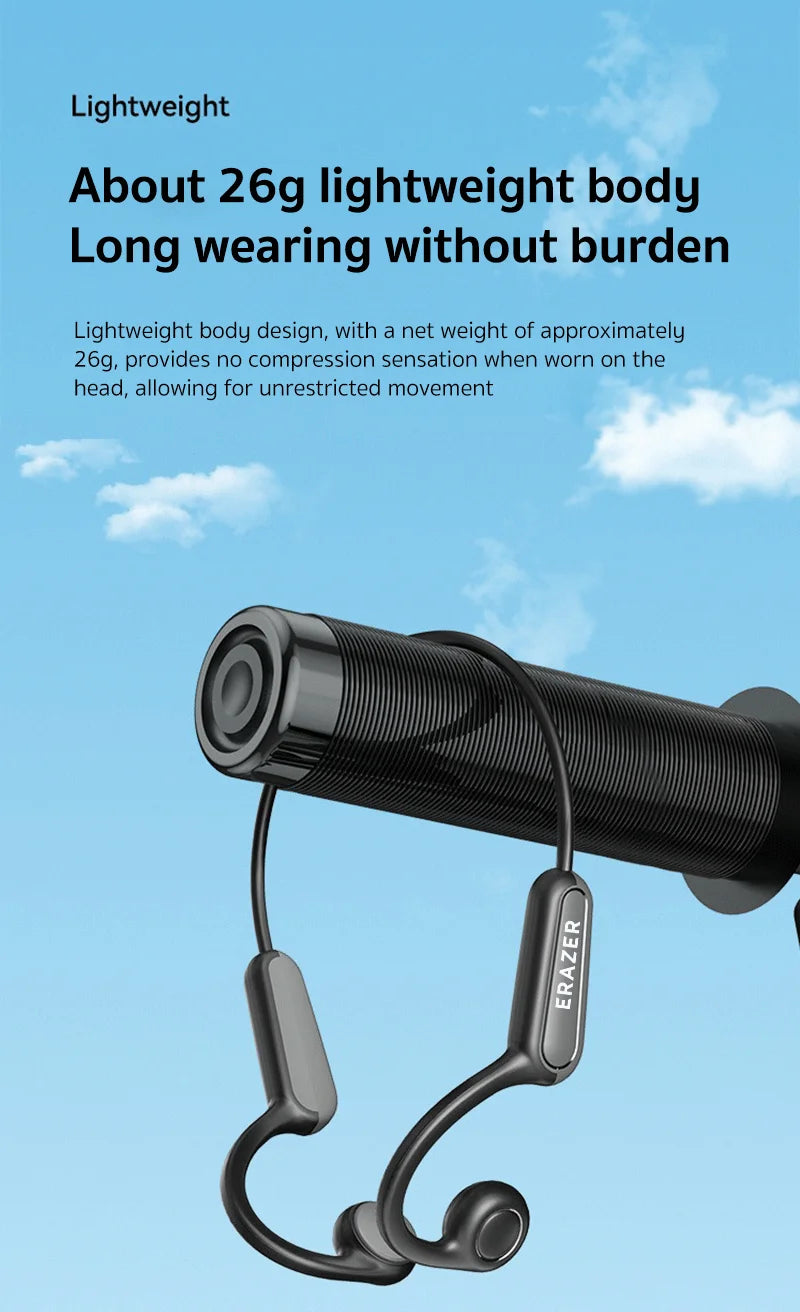 ERAZER XF22 Earphone Bluetooth 5.4 Sports Wireless Headphones Bone Conduction Headsets with Mic Neckband headphones