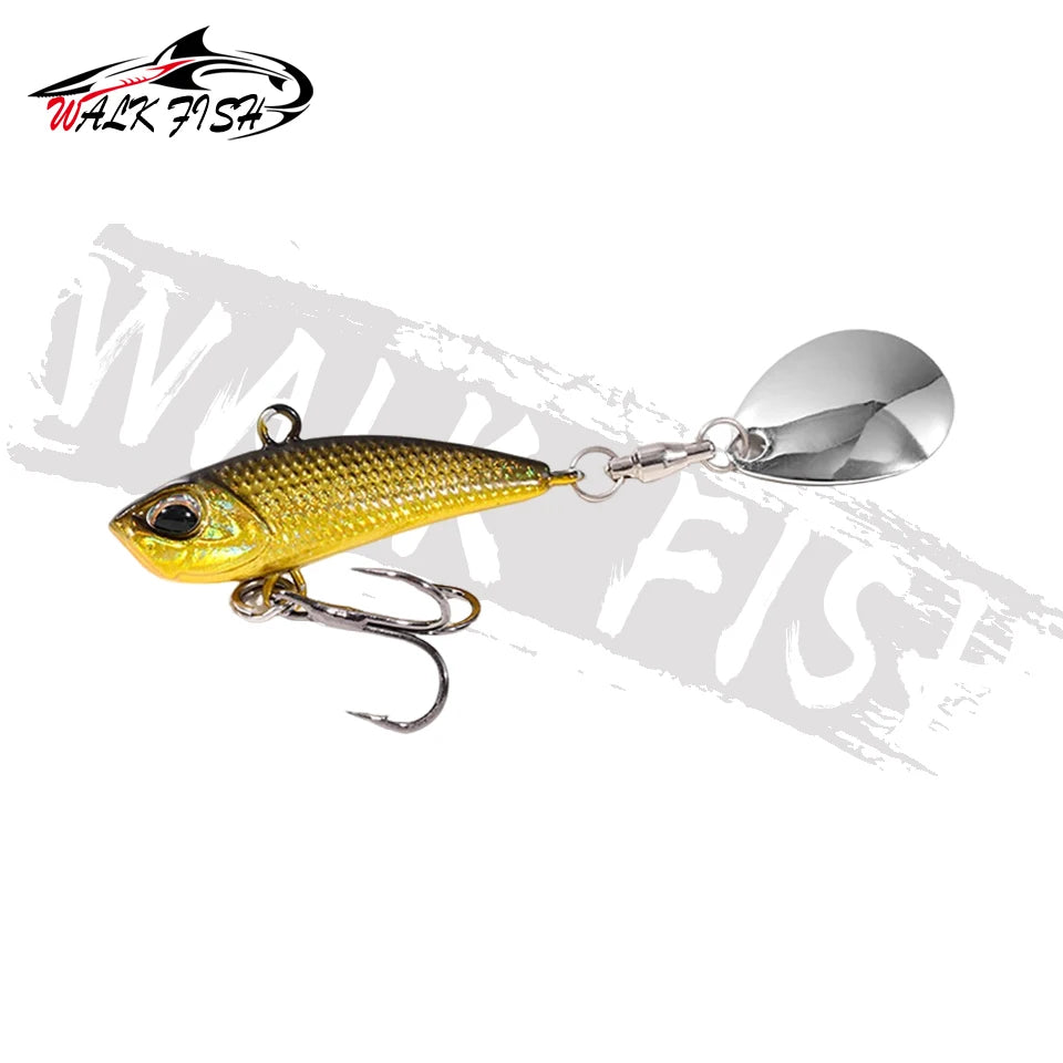 WALK FISH 7g 11g 15g 21g Spinner Bait Metal VIB Fishing Lure Rotating Tail Vibration Sequins Japan Wobbler Trolling Bait Pesca