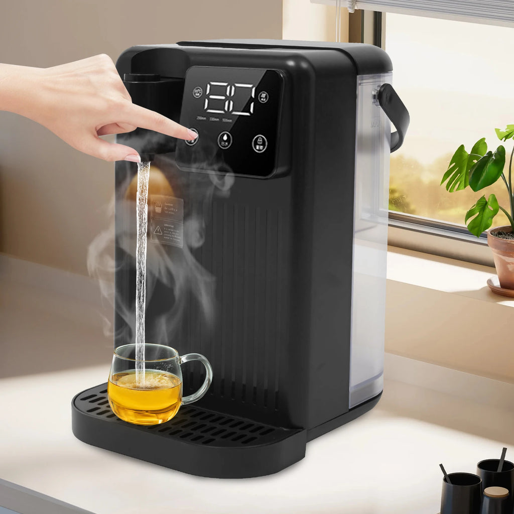 1700W 3L Instant Hot Water Dispenser 3s Heat LED Touch Screen Electric Kettle 25-99°C Temp Control EU Plug for Home Office Black