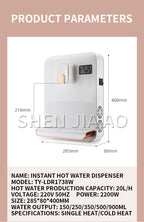 TY-LDR1738W Pipeline Machine Wall-mounted Household Icy&warm&hot Instant Hot Water Dispenser 2200W