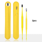 Double-headed spiral silicone ear cleaning swabs set - washable and reusable for ear wax removal and ear cleaning tools