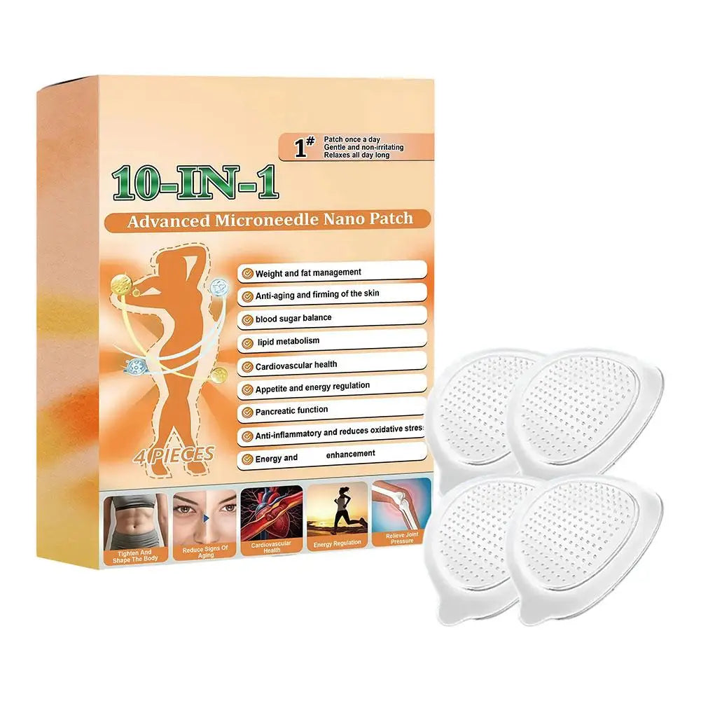 1-5X 10-in-1 Berberine x NAD+ Weight Management Assistance Patch Easy To Use Body Weight Loss Sticker Body Care Patch