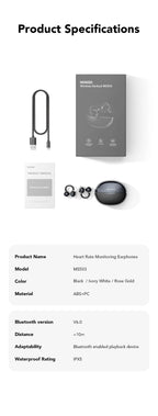 MINISO MS503 Wireless Bluetooth Earbuds AI Translation Earphones Outdoor Sports Headphones Clear Sound Headset Soft Comfortable