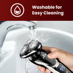 Electric Shaver Set Professional Razor Waterproof Beard Nose Facial Hair Trimmer Rotary 3D Floating Shaving Rechargeable for Men