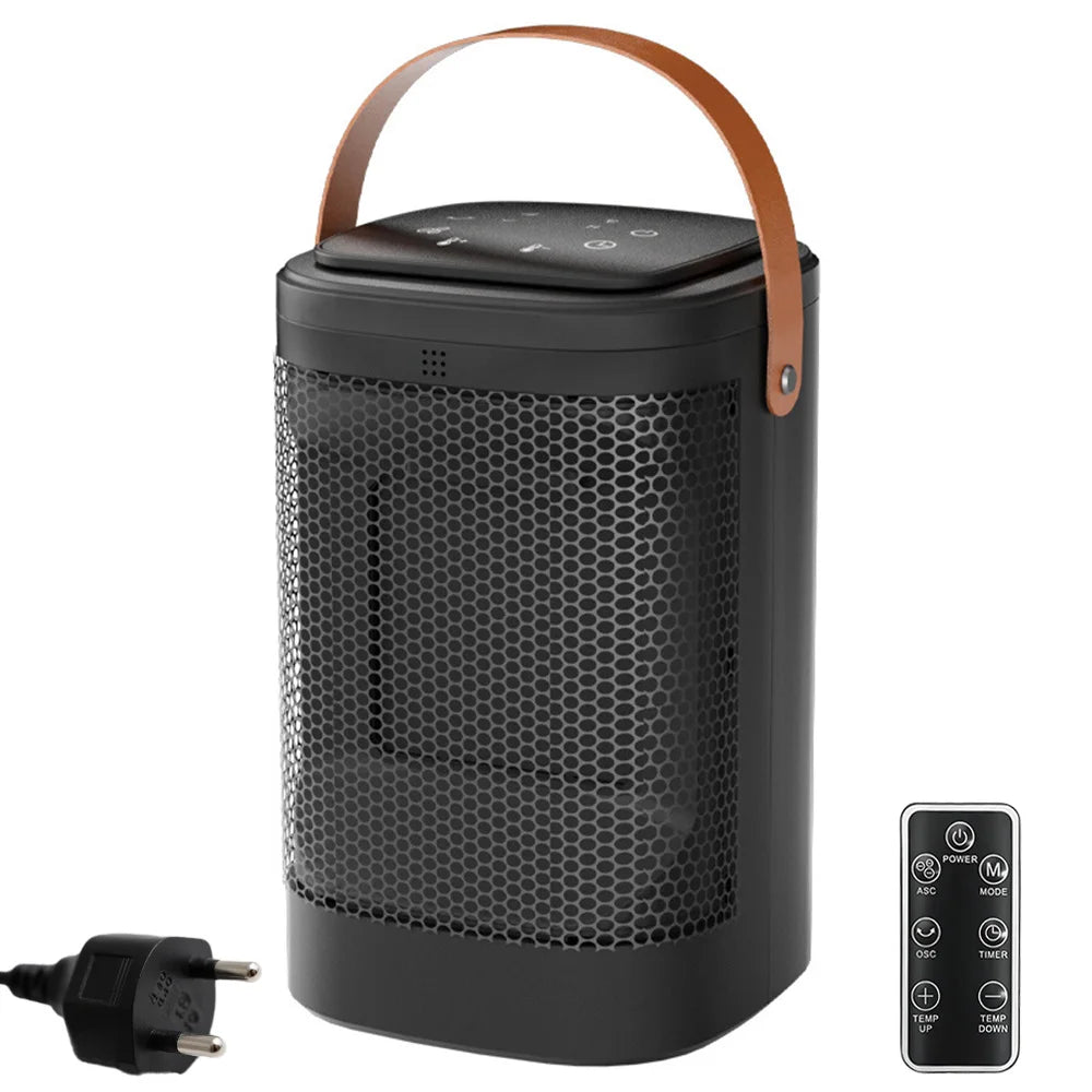 Smart Remote Portable PTC Ceramic Electric Heater Fast Heating Low Noise Touchscreen Hot and Cold Fan For Home Bedroom Office