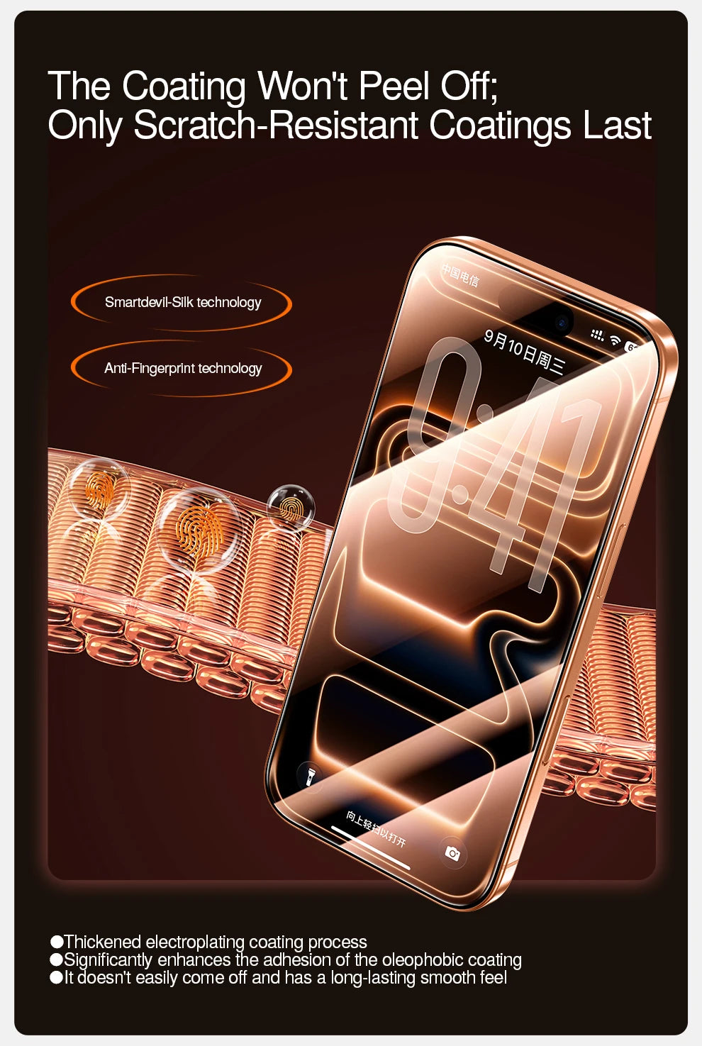 SmartDevil HD Tempered Glass Film for iPhone 17 ProMax Privacy Screen Protector for iPhone 17Air 17Pro 16Pro 16 Anti-fingerprint