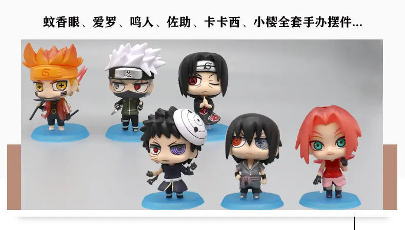 Anime Naruto Action Figure Naruto Sasuke Kakashi Itachi Model Toys Desktop Ornament Decoration Gift Boy Girl