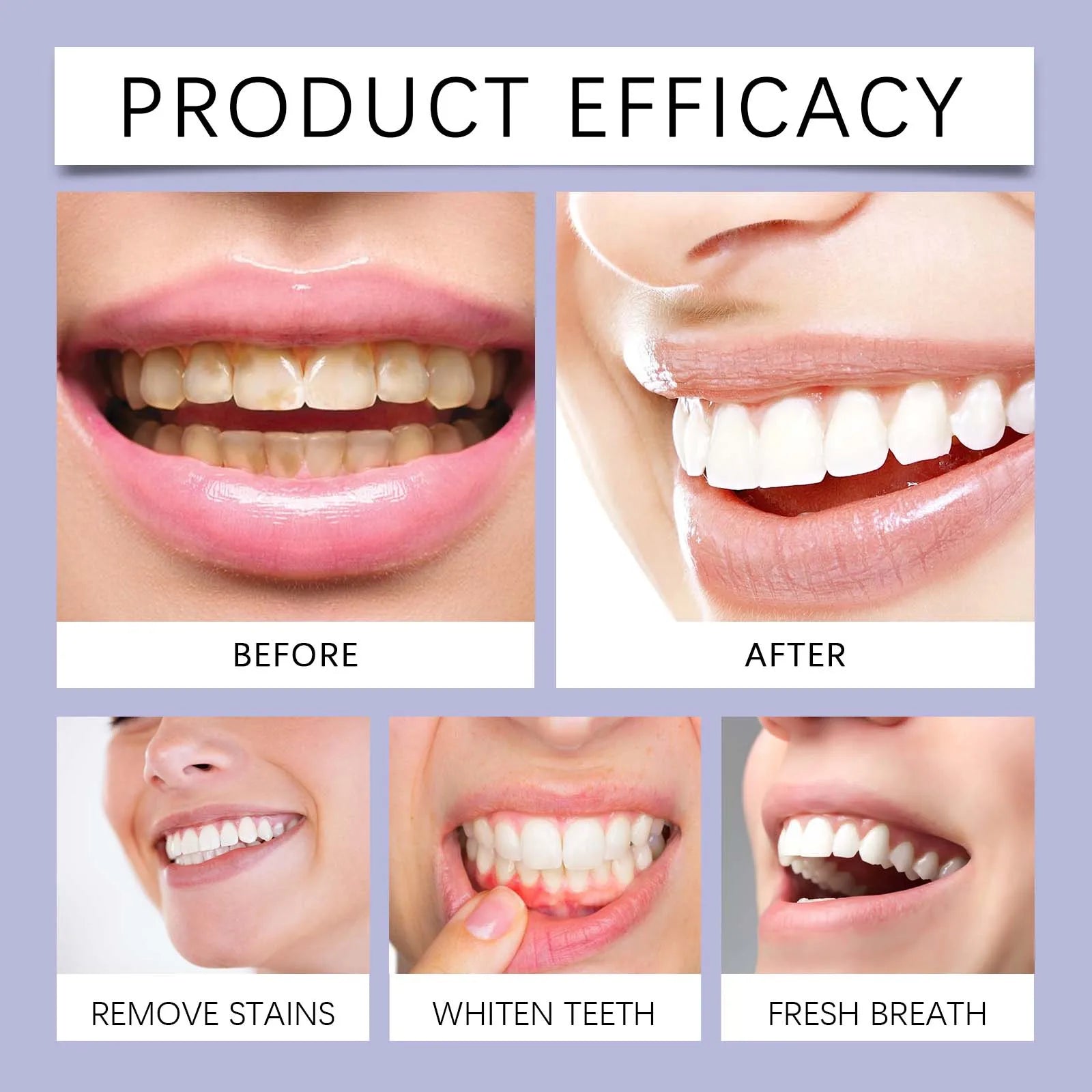 Oral Care Deep Cleaning Whitening Tooth Powder with 7.5% Hydroxyapatite - Remineralizing Cool Mint Enamel Repair Fresh Breath Secondary image