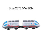 RC Electric Train Set Locomotive Magnetic Train Diecast Slot Toy Fit for Brand Wooden Railway Tracks Toys for Children Gifts