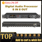 Paulkitson A808 Processor Digital Professional Audio Processor 8 In 8Out 32Bit DSP 7Band EQ Equalizer WIFI  USB Without Noise