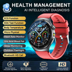 2026 New Accurate Body Health analysis Smart Watch Men ECG Blood lipids Uric acid Blood Pressure Body Fat Voice Call Smartwatch