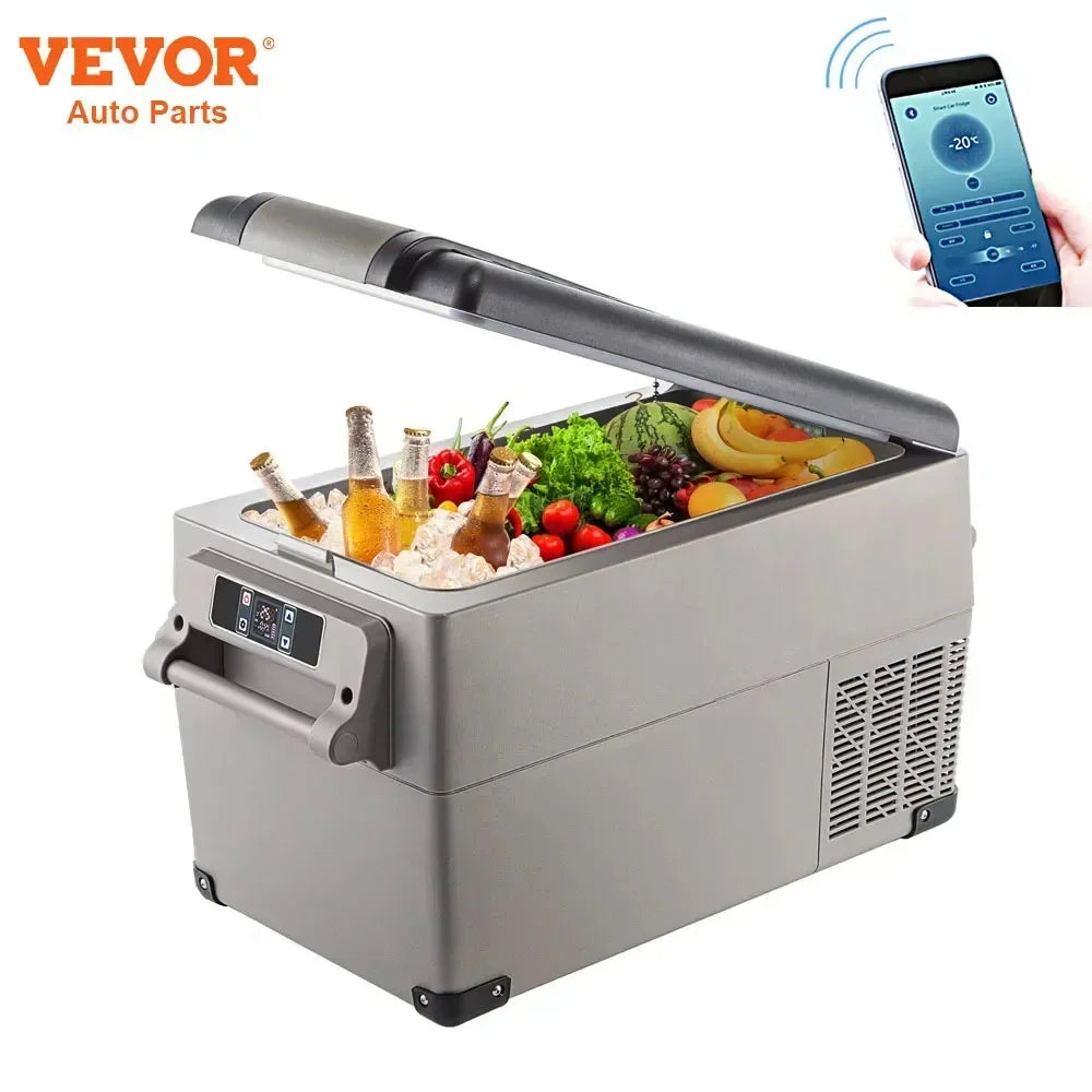 VEVOR Car Refrigerator Portable Compressor Cooler 35-55L Mini Fridge Freezer 12/24V DC 110-240V Ice Box for Camping Picnic Frige Image principale du produit