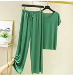 two piece set women top and pants Summer 2 piece sets womens outfits vacation 2026 new collection wide leg pants elegant casual