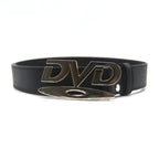 Unisex Nostalgic Design DVD Buckle Belt Men Women Decoration Paired with Jeans Waist Straps Belt Versatile Design Sense Belt