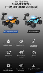 Oike RC Car 1:16 Model With LED Lights Radio Off-road Remote Control Climbing Vehicle Outdoor Cars Drift Race Toys Boys Gifts