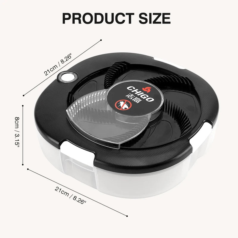 CHIGO Flycatcher Rechargeable/USB Electric Fly Trap Safety Indoor Flytrap Outdoor Insect Pest Catching Tool For Kitchen Garden