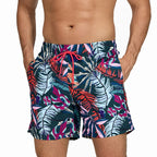 DATIFER Men's Sports Short Beachwear New Style Polyester Printing Fitness Beach Pants Surfing Swimming Trunks Bathing Swimwear