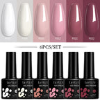 LILYCUTE 7ML 6PCS Neon Gel Nail Polish Set fluorescent Series Color Changing Semi Permanent Soak Off Manicure kit Nail Art Gel