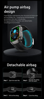 2026New Health Watch Blood Pressure Accurate Measure Smart Watches Men Uric Acid Blood Lipids waterproof Airbag Smartwatch Women