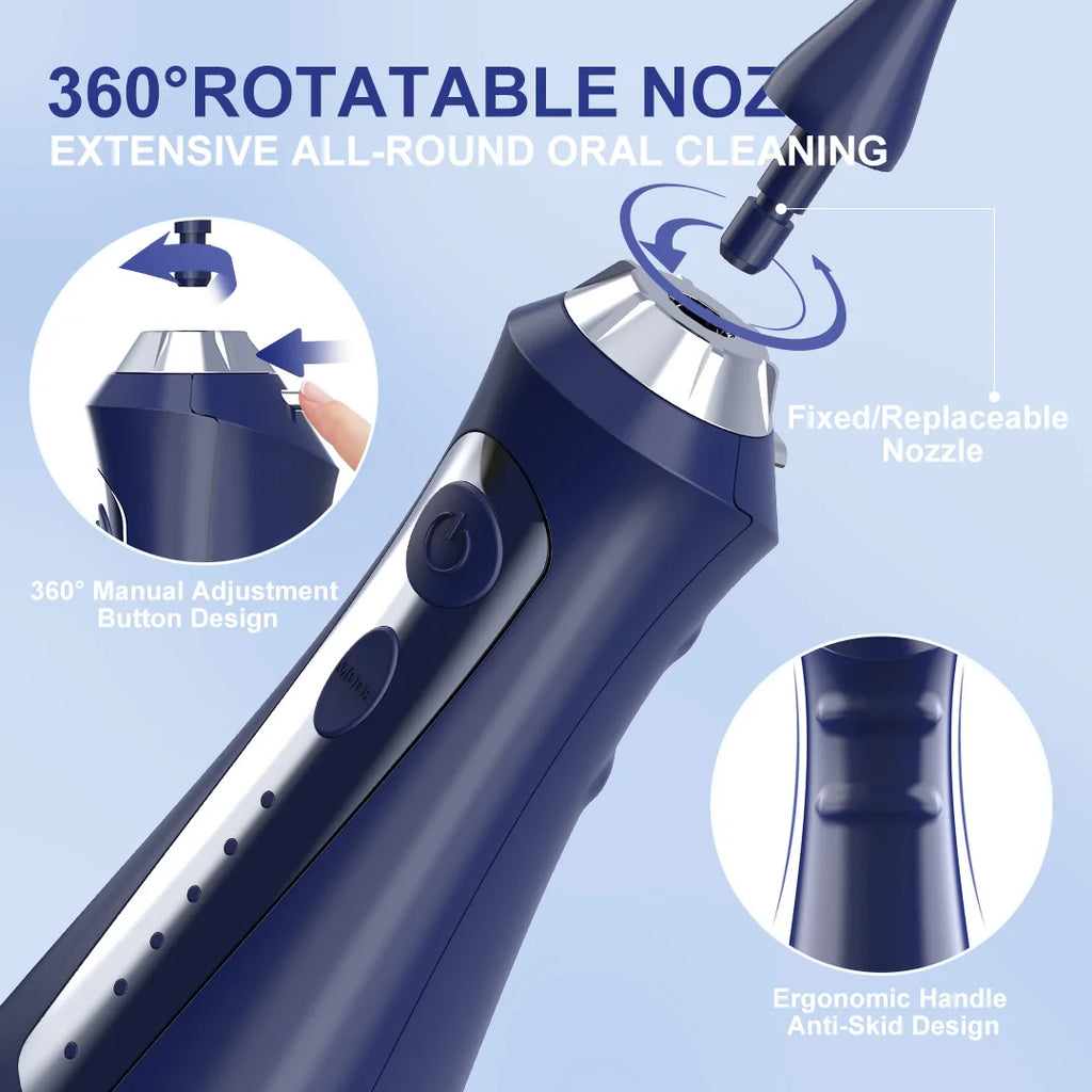 SEJOY Water Flosser Irrigator Dental Teeth Whitening strips Portable 230ML Tank 5 Modes 8 Jet Tips Washing Machine for Home