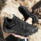 HIKEUP Non-slip Men Hiking Shoes Breathable Outdoor Wear Resistant Splashproof Climbing Men Sneaker Tourism Mountain Shoes